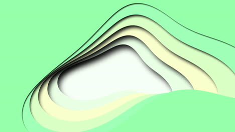 Patrón-De-Círculos-Cortados-En-Papel-Verde-Sobre-Degradado-Blanco