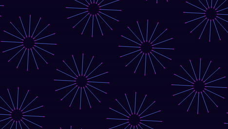 Vibrant-Fireworks-Display-With-Sunbursts-On-Dark-Background