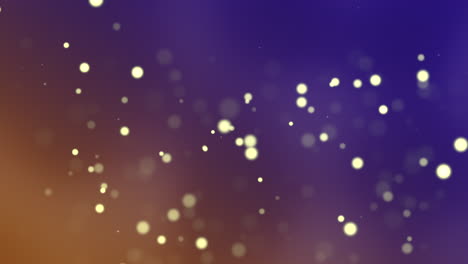 Random-flying-small-gold-confetti-and-glitters-on-night-sky