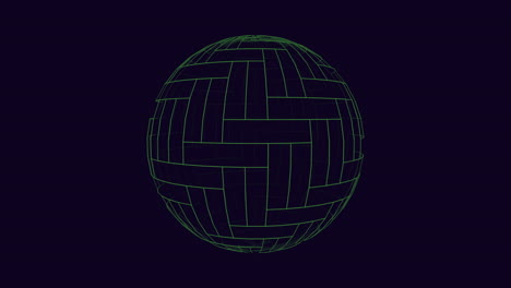 Hypnotisierender-Grüner-Gewebter-Ball-Vor-Einem-Dunklen,-Geheimnisvollen-Hintergrund