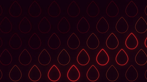 Seamless-neon-water-drops-pattern-on-black-gradient