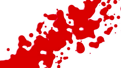 El-Rojo-Líquido-Abstracto-Que-Fluye-Salpica-Manchas-En-Gradiente-Blanco