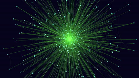 Explosión-Vibrante-De-Luz-Verde-Brillando-Desde-Un-Fondo-Oscuro