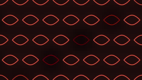 Patrón-De-Luz-Roja-Transparente-De-Diamante-De-Neón-Sobre-Fondo-Negro