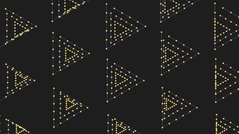 Green-Triangles-In-Endless-Pattern-On-A-Black-Background