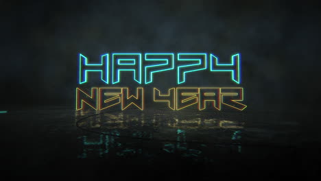 Happy-New-Year-with-neon-light-in-city