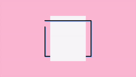 White-geometric-shapes-with-frame-on-pink-gradient