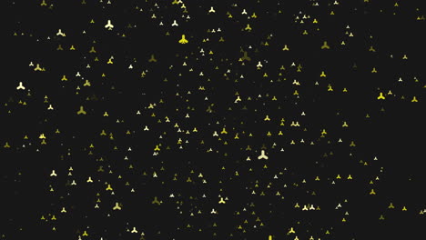 Flying-random-neon-confetti-in-dark-galaxy
