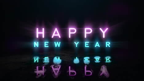 Happy-New-Year-with-neon-lights-on-street-in-city