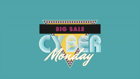 Cyber-Monday-Text-With-Retro-Triangle-On-Blue-Gradient
