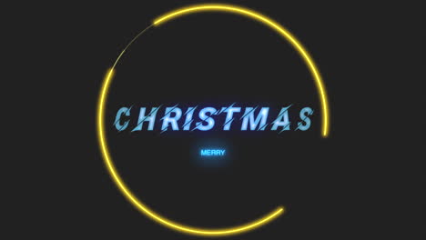 Frohe-Weihnachten-Mit-Neongelben-Kreisen-Auf-Schwarzem-Farbverlauf