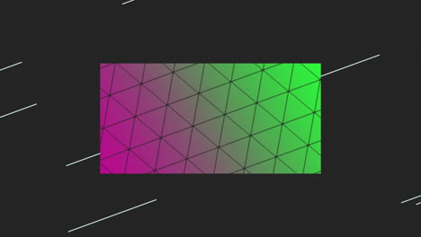 Grünes-Und-Rotes-Dreiecksmuster-Mit-Linien-Auf-Schwarzem-Farbverlauf