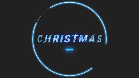 Frohe-Weihnachten-Mit-Neonkreisen-Auf-Schwarzem-Farbverlauf