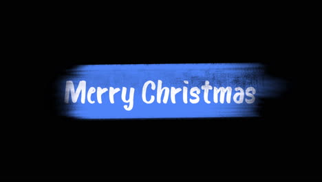 Merry-Christmas-with-blue-brush-on-black-background