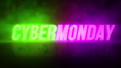 Cyber-Monday-En-El-Escenario-Con-Luz-De-Neón.