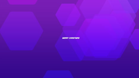 Merry-Christmas-with-purple-hexagons-pattern-on-gradient