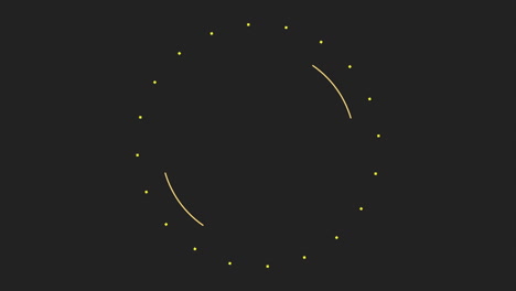 Yellow-circle-with-dots-pattern-on-black-gradient
