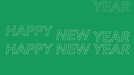Repetición-Moderna-Feliz-Año-Nuevo-En-Gradiente-Verde