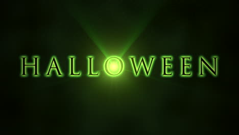 Halloween-Iluminado:-Vívidos-Rayos-Verdes-De-Neón-En-Un-Vacío-Oscuro