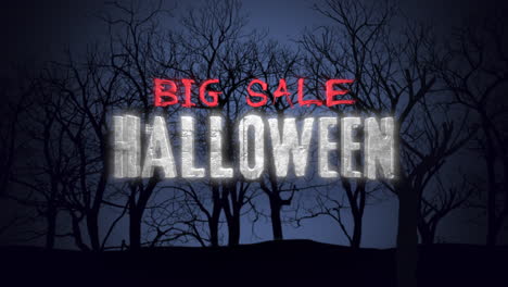 Halloween-Big-Sale-with-mystical-forest-in-night