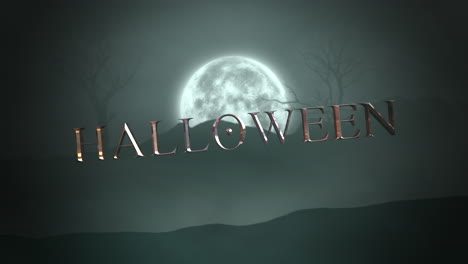 Halloween-Text-Mit-Großem-Mond-Und-Mystischem-Wald