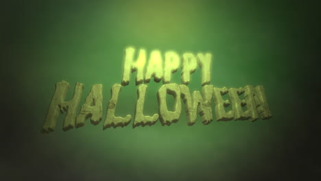 Happy-Halloween-with-fog-and-dust-on-green-toxic-texture