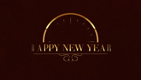 Happy-New-Year-with-time-clock-on-dark-space