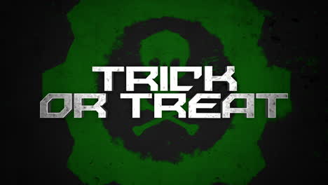 Trick-Or-Treat-with-skull-and-toxic-sign-on-grunge-texture