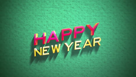 Colorful-and-modern-Happy-New-Year-text-on-green-gradient