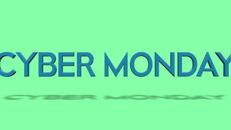 Cyber-Monday-text-with-rolling-effect-on-green-gradient
