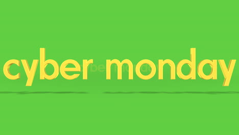 Rolling-Cyber-Monday-text-on-fresh-green-gradient