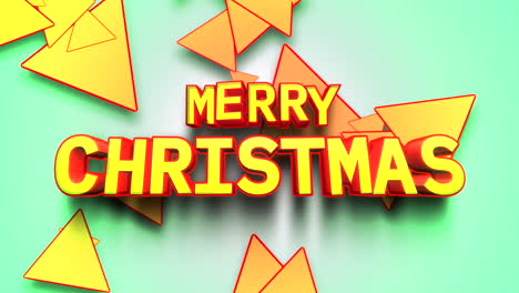 Merry-Christmas-cartoon-text-with-triangles-pattern-on-blue-texture