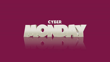 Cartoon-Cyber-Monday-text-on-clean-red-gradient