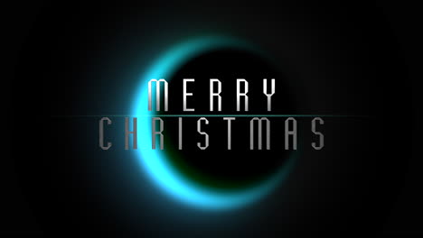 Merry-Christmas-text-with-blue-light-of-moon-in-galaxy
