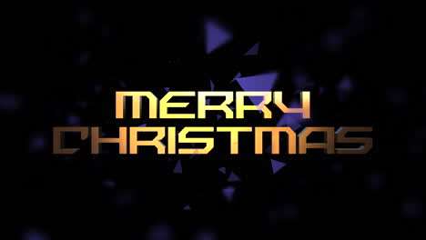 Merry-Christmas-text-with-flying-triangle-shapes