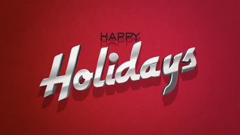 Retro-Happy-Holidays-text-on-red-grunge-texture
