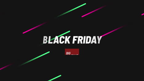Schwarzer-Freitag-Und-Großer-Verkaufstext-Mit-Neonlinien-Auf-Schwarzem-Farbverlauf