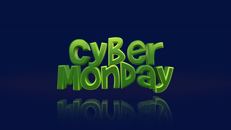 Cyber-Montag-Cartoon-Text-Auf-Blauem-Farbverlauf