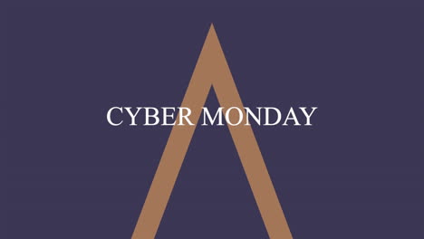 Texto-De-Cyber-Monday-Con-Triángulo-En-Degradado-Azul