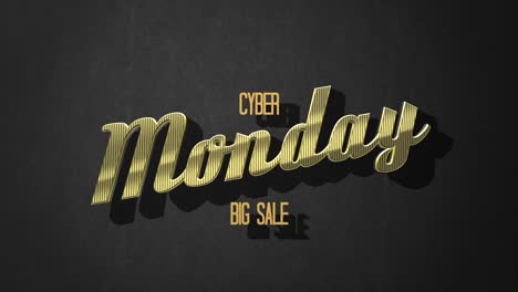 Retro-Cyber-Monday-and-Big-Sale-text-in-80s-style-on-black-grunge-texture