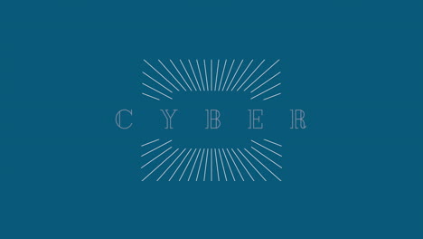 Cyber-Monday-Retro-Con-Líneas-En-Degradado-Azul