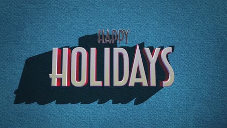 Retro-Happy-Holidays-text-on-blue-grunge-texture