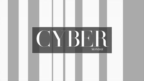 Cyber-Monday-Text-Mit-Streifenmuster-Auf-Modernem-Farbverlauf