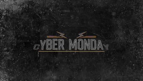 Cyber-Monday-on-hipster-texture-with-thunderstorm
