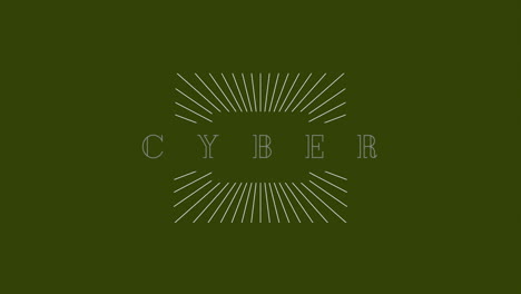 Cyber-Monday-Text-Mit-Retro-Linien-Auf-Grünem-Farbverlauf