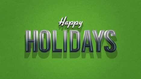 Retro-Happy-Holidays-text-on-green-grunge-texture