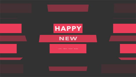 Feliz-Año-Nuevo-Con-Patrón-De-Rayas-Rojas-Sobre-Degradado-Negro