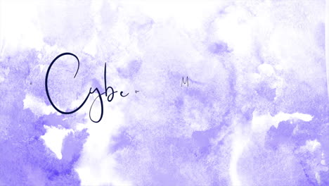 Cyber-Monday-with-purple-watercolor-brush-on-white-gradient