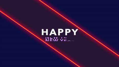 Happy-New-Year-with-neon-lines-on-black-gradient