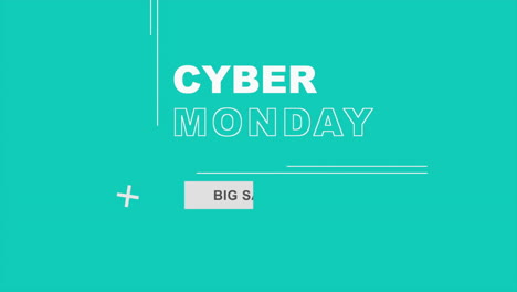 Cyber-Monday-Y-Gran-Venta-Con-Líneas-En-Degradado-Verde.